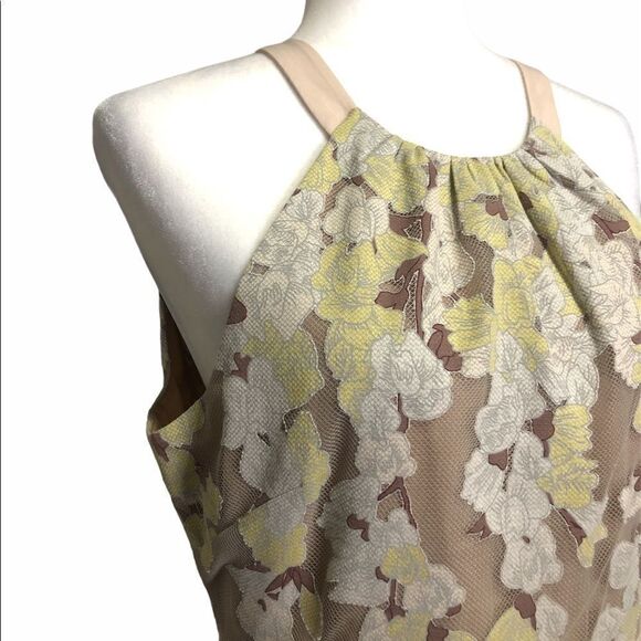 🆕 BcbgMaxazria Cailyn Silver Dove Floral Lace - Picture 4 of 12